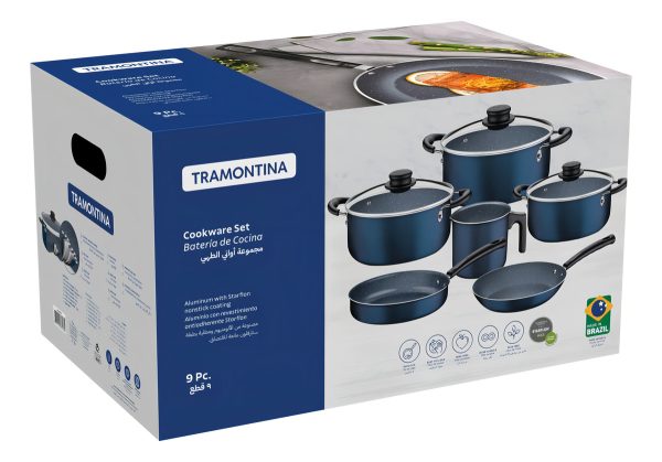 Set Juego De Ollas 9 Piezas Tramontina Cookdesign Bateria - Imagen 2