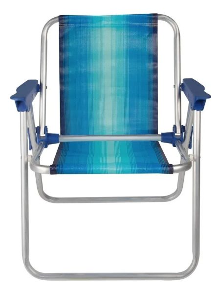 Sillas Para Niños Playeras Alta Aluminio Azul Mor - Imagen 2