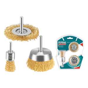 Juego Cepillos De Bronce Para Taladro 3pz Total Tac310031