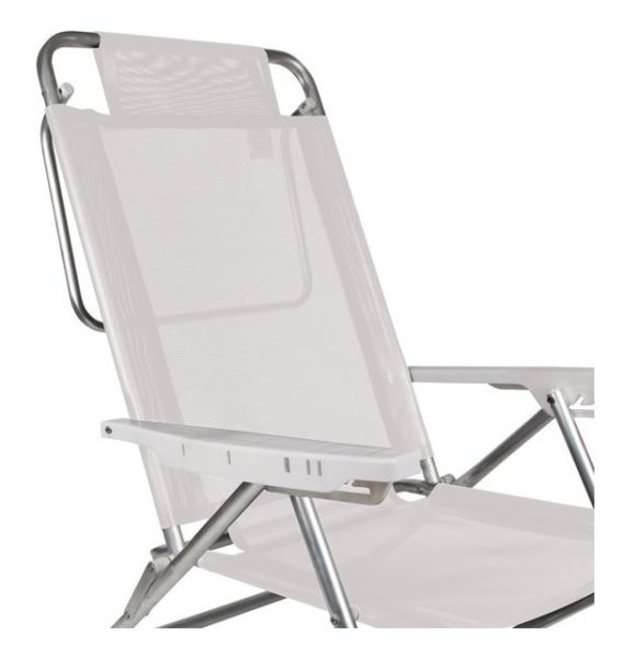 Mor Summer Reposera 6 Posiciones Respaldo Alto Color Blanco - Imagen 3