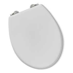 Tapa Inodoro Water Madera Laqueada Blanca Asiento Baño 25015