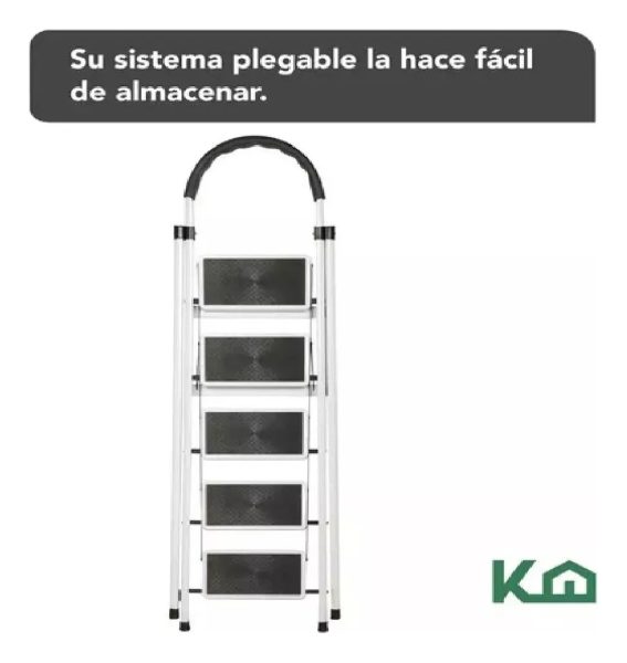 Escalera Antideslizante De Hierro 6 Escalones Plegable - Imagen 4