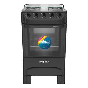 Cocina Supergas 4 Hornallas Negra Con Termocupla - Enxuta