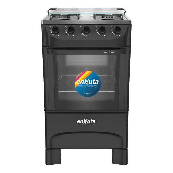 Cocina Supergas 4 Hornallas Negra Con Termocupla - Enxuta