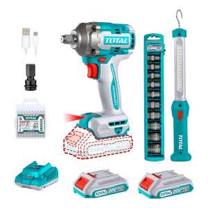 Kit Inalámbrico Total: Llave Impacto 20v 1/2'' Motor Sin Car