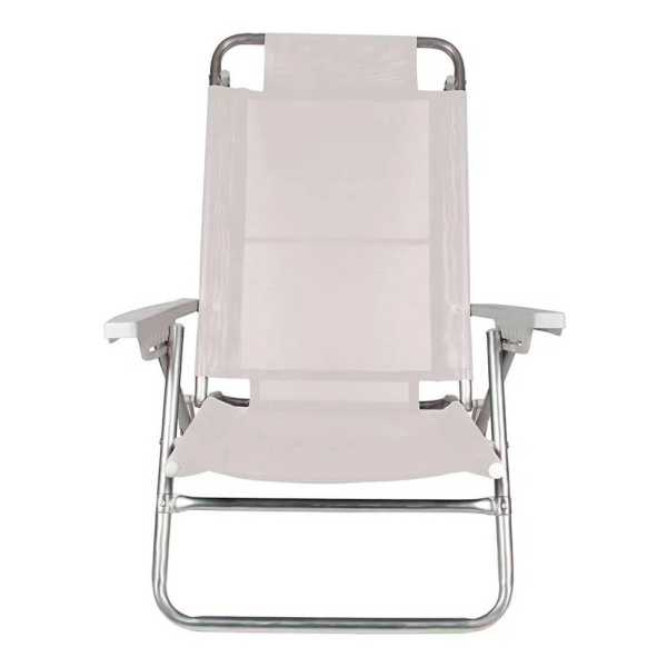 Mor Summer Reposera 6 Posiciones Respaldo Alto Color Blanco