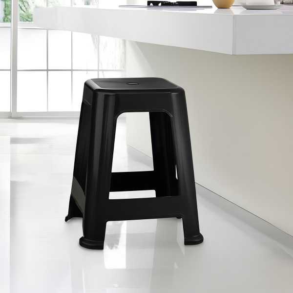 Taburete Bela Vista Black Con Capacidad Para Hasta 120 Kg