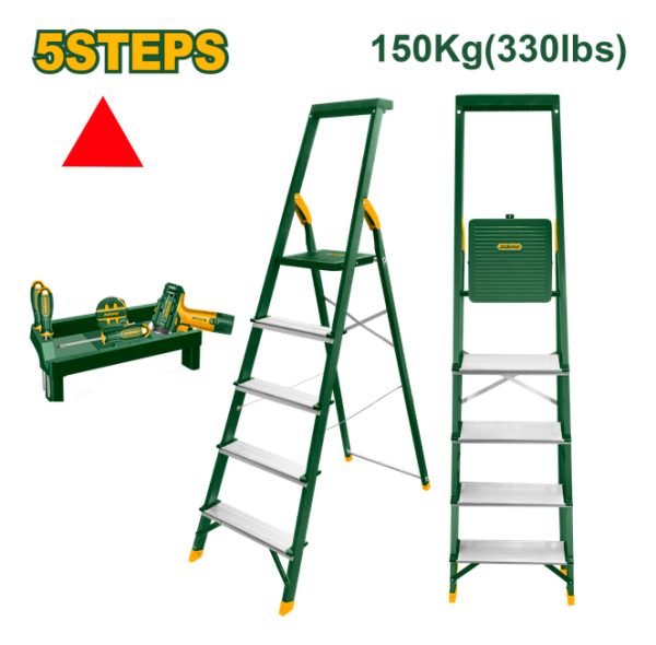 Escalera Aluminio 5 Escalones Jadever Jdld1h05 Plateado - Imagen 2