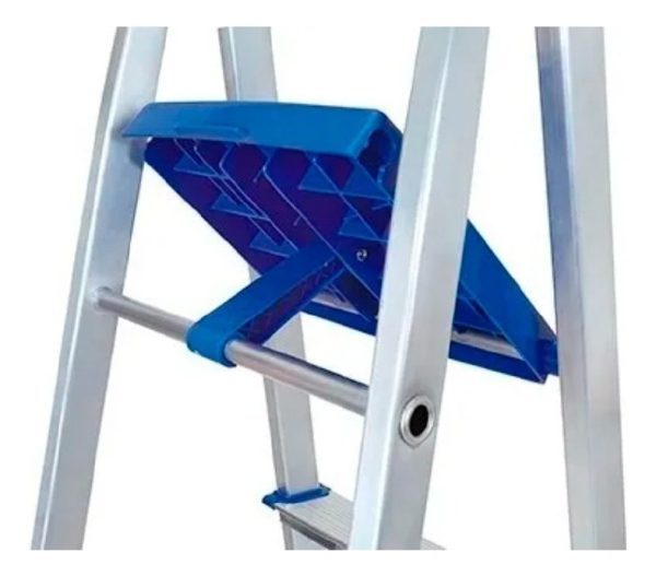 Escalera Aluminio Plegable De 3 Escalones Mor Color Azul - Imagen 2