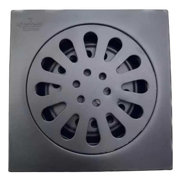 Rejilla De Piso 10x10cm En Acero Inoxidable Negro Rimontti