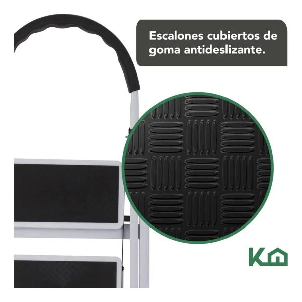 Escalera De Acero Tijera Plegable 5 Escalones Antideslizante - Imagen 5
