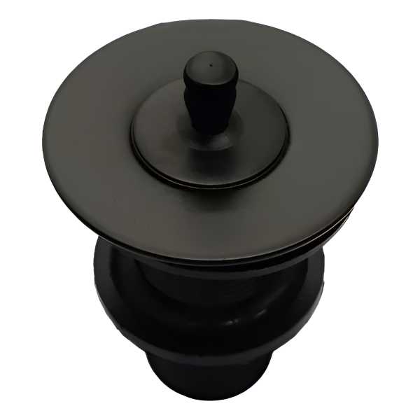 Válvula Lavatorio 7/8 Bronce Con Tapón Negro Rimontti