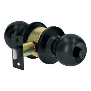 Cerradura Pomo Negro Mate Sistema Llavin Boton Ciego Montans