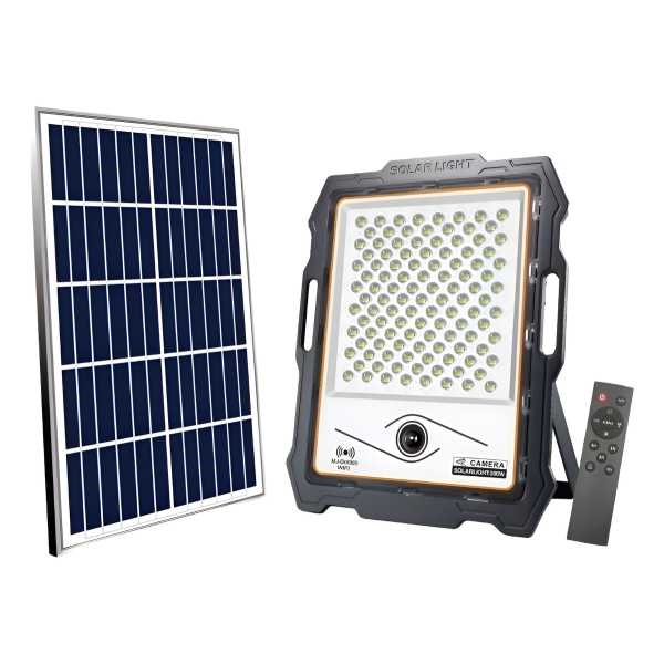 Foco Led Solar 100w Con Camara De Vigilancia Ferreteria K37