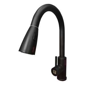 Monocomando Cocina Negro Mesada Rimontti Extraíble