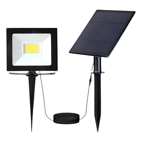 Foco Reflector Solar C/ Estaca 12w 6400k Cob Sol_212
