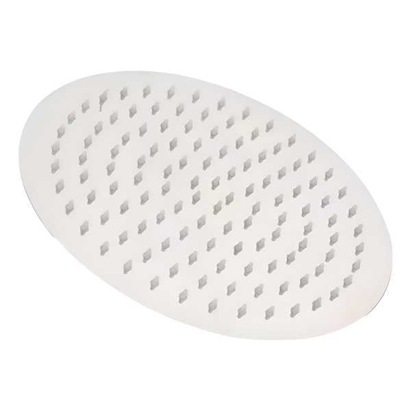 Roseta Duchero Redonda Para 20 Cm Acero Inoxidable + Brazo