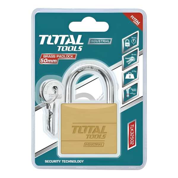 Candado Seguridad De Bronce 50mm Total Tlk32502