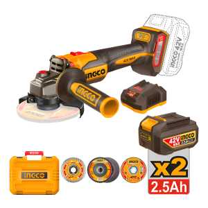 Amoladora Inalámbra 42v 2 Baterias + Cargador Ingco