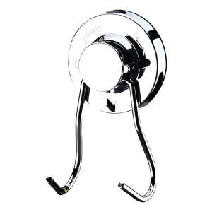 Percha Doble Para Baño O Cocina Con Ventosa Cromada