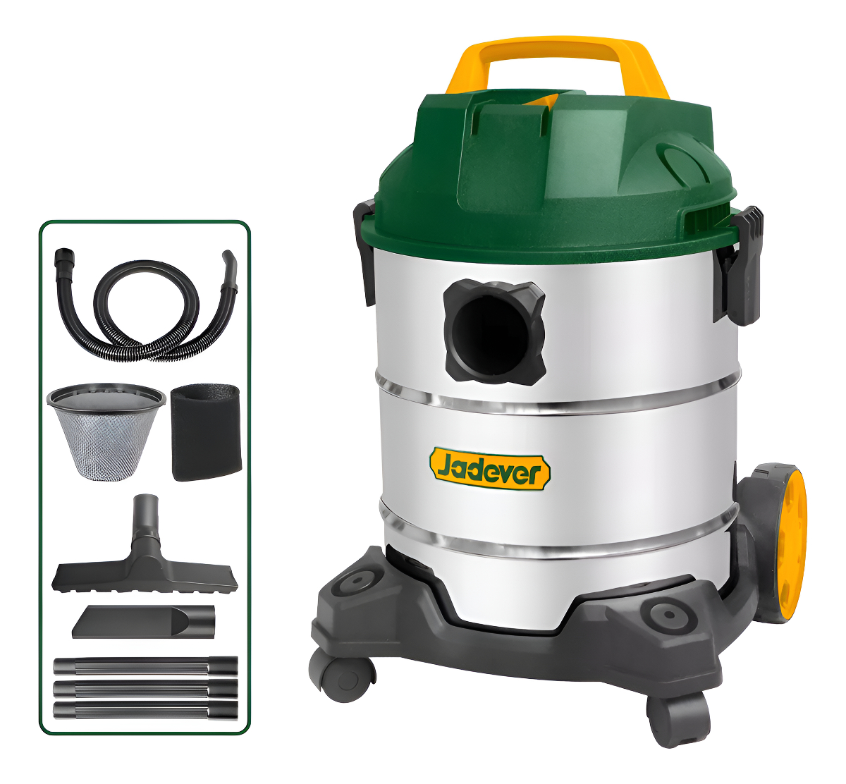 Aspiradora Seco Húmedo 1200w Tanque Metálico 30l Jadever