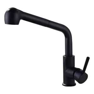 Monocomando Cocina Negro Rimontti Pico Extraíble 51533