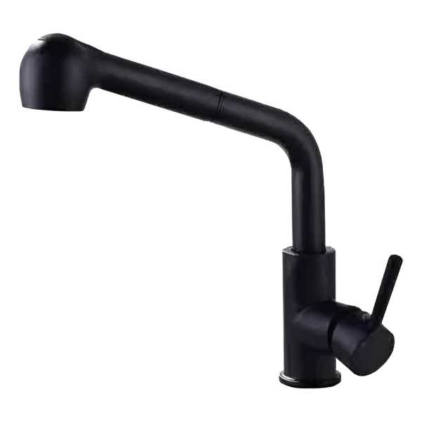 Monocomando Cocina Negro Rimontti Pico Extraíble 51533
