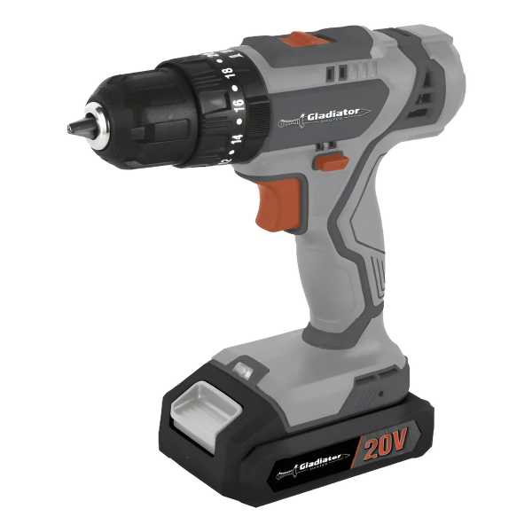 Taladro Atornillador Percutor 20v Gladiator Tpg613/20c1 Colo
