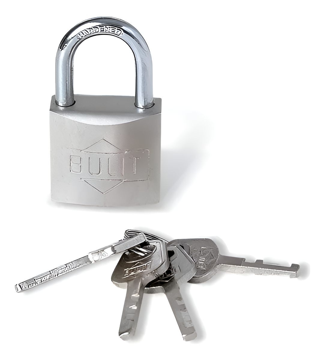 Candado Bulit De Acero Niquelado 40mm Con 3 Llaves