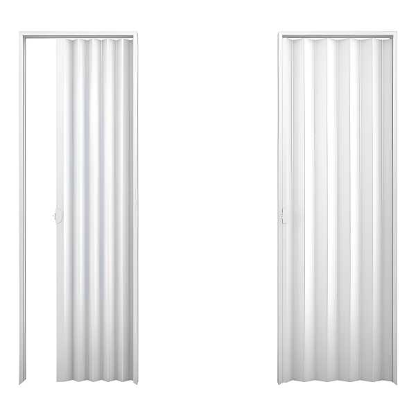 Puerta Plegable De Pvc Plasbil Color Blanca 90x210cm