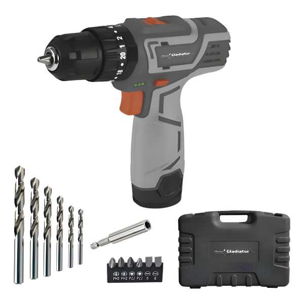 Taladro Atornillador Recargable 12v Gladiator