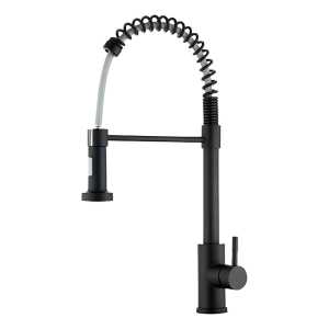 Monocomando Flexible Cocina Negro Mesada Magya Mcpr106