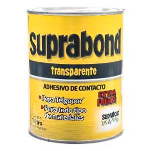 Adhesivo Suprabond Transparente Extra Fuerte En Lata 1 Litro
