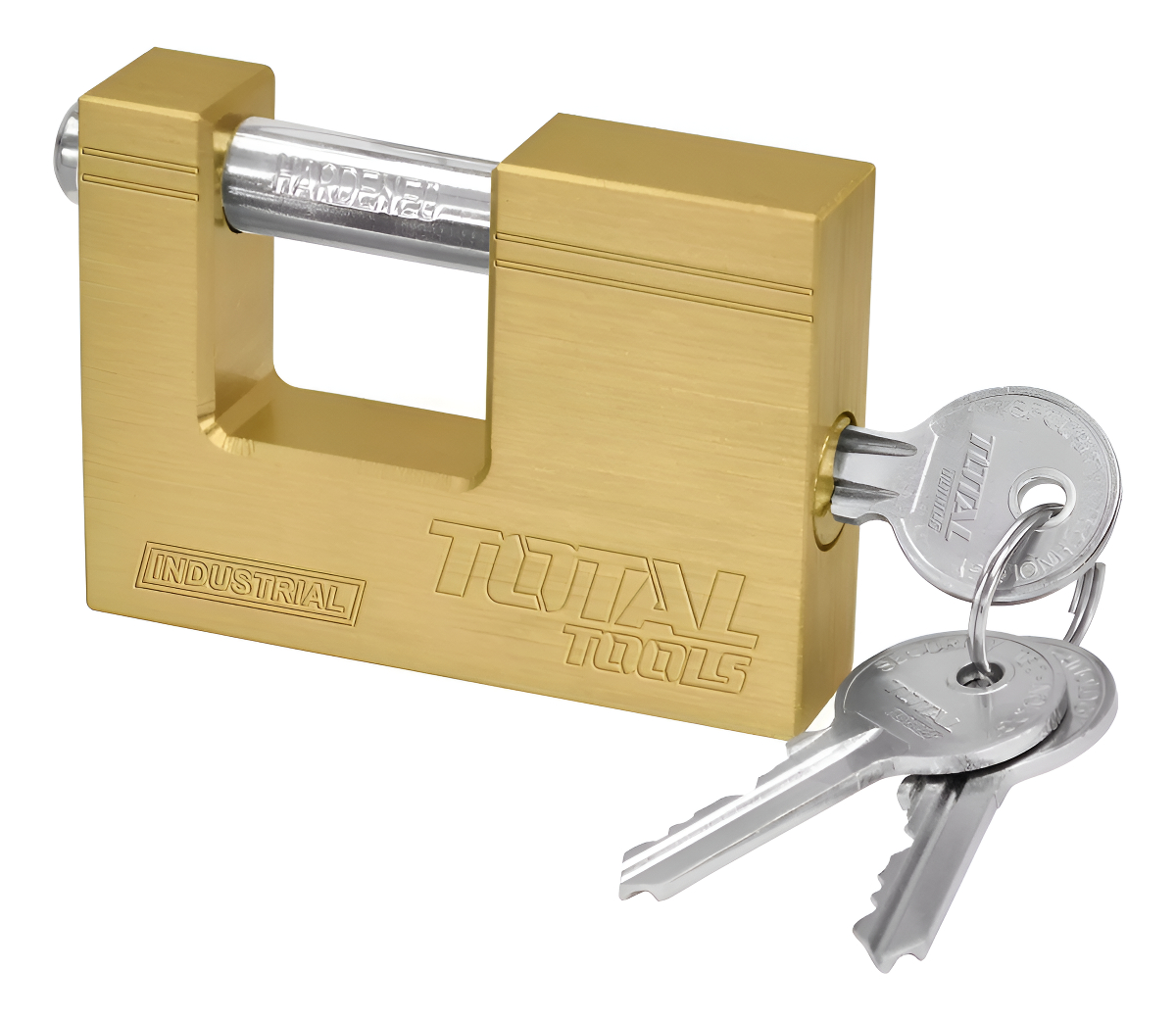 Candado De Bronce Con Perno Antipalanca 80mm Total 3 Llaves