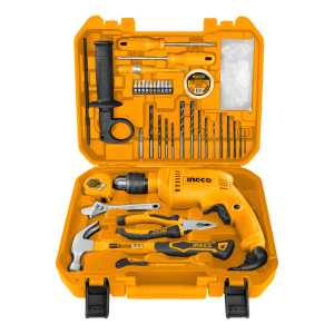 Set Taladro Impact 220v 680w + Valija Ingco Hkthp11151