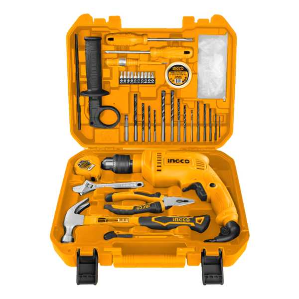 Set Taladro Impact 220v 680w + Valija Ingco Hkthp11151