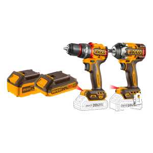 Kit Combo Ingco Taladro + Llave Impacto + Sierra +accesorios
