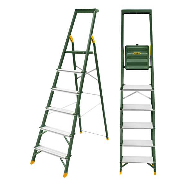 Escalera Aluminio 6 Escalones Jadever Jdld1h06 Plateado
