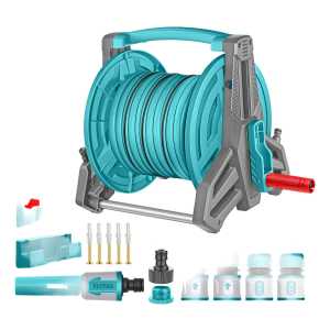 Juego De Carrete Para Manguera De Riego Pvc De 1/2 20mts