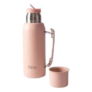 Termo 1 Litro Acero Inox Brio Con Tapón Cebador Color Nude