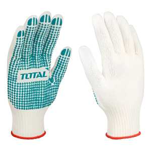 Guantes De Hilo Y Puntos De Pvc Tsp11102 Total Tsp11102