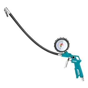 Pistola De Aire Total Para Compresor, Inflador Con Manómetro