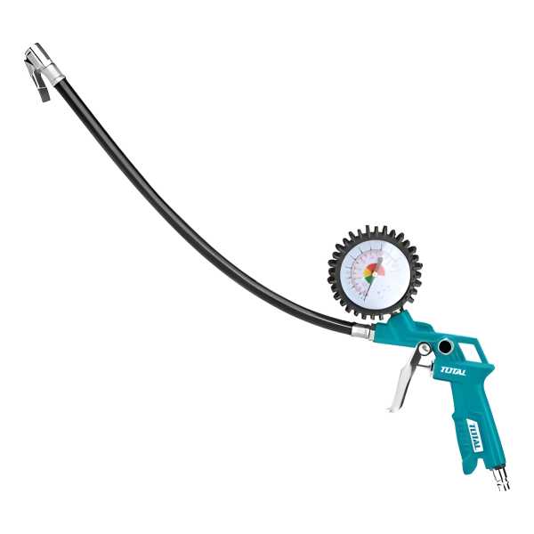 Pistola De Aire Total Para Compresor, Inflador Con Manómetro