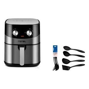 Freidora 6l Rotel Eco + Set De Untesillos Tramontina 4 Pzs