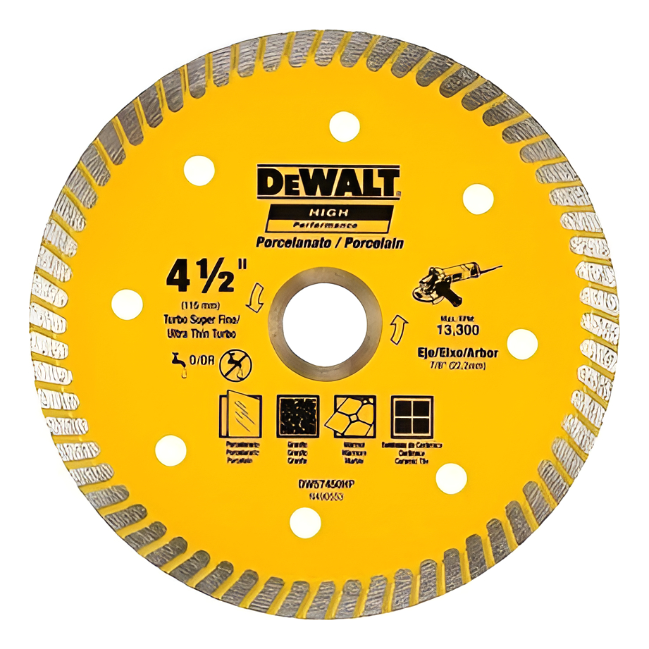 Disco Dewalt Porcelanato Turbo 4 1/2 115mm Ferreteria Maria