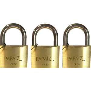 Candados Iguales 50mm Bronce Papaiz X 3 Unidades - Maria