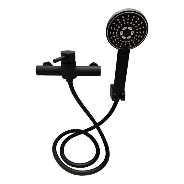 Monocomando Ducha Negro Palito Sin Transferencia Rimontti