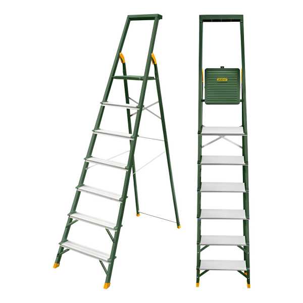 Escalera Aluminio 7 Escalones Jadever Jdld1h07 Plateado