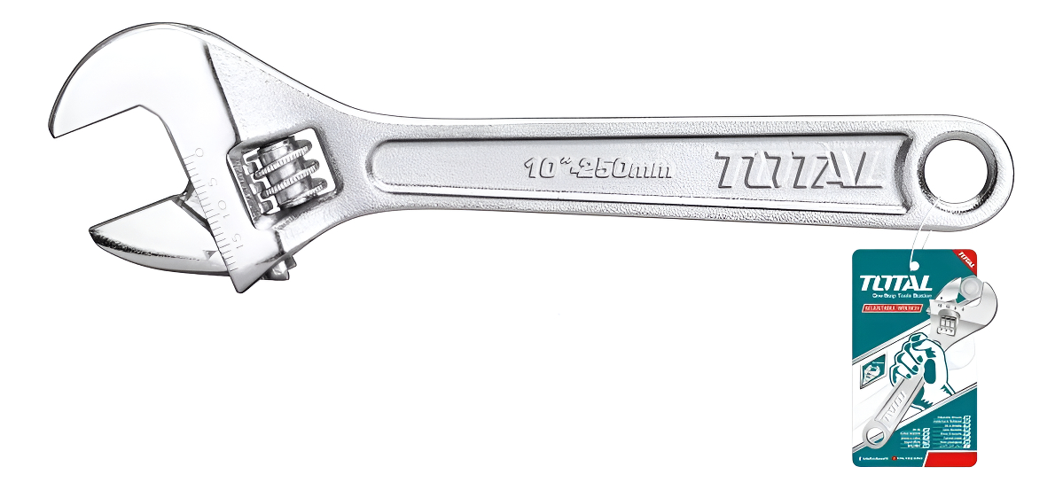 Llave Ajustable 10 Pulgadas 250mm Francesa / Inglesa Total - Imagen 2