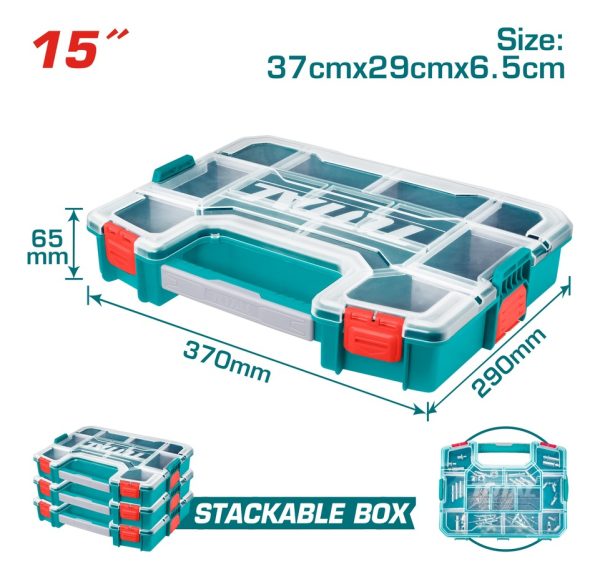 Caja De Herramientas Organizador Apilable Tipo Valija Total - Imagen 3